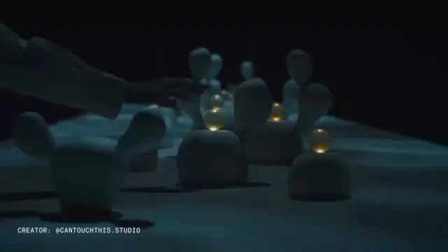 𝑽𝒊𝒔𝒖𝒂𝒍 𝒈𝒓𝒂𝒏𝒅𝒊𝒐𝒔𝒊𝒕𝒚 unfolds in the work of @cantouchthis.studio, in the installation for LA MER 2025
 
➜ Have a post that sparks inspiration? Nominate your favorite - DM us.

Last spring, Can Touch This Studio designed a 10-meters underwater table featuring corals with built-in sensors.

Each coral interacts with sound and visuals.

Interactive visuals: @uvd_tsao_official
Design: @aglaya
Sound: @olgamaximova
Film/edit: @mi_fii
 
#immersiveexperience