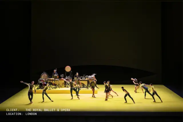 A horizon of yellow.

For the production of Wayne McGregor's Quantum Souls at the Royal Ballet & Opera in London, Big Image premium printed the striking stage flooring.

A single color, applied at scale, transforms the stage into a distinctive setting for the dancers.
.
.
Concept, Choreography, Design: 
Wayne McGregor

Lighting Designer: Lucy Carter
.
.
.
.
.
.
.
.
setdesign, setdesigner, scenography, scenicdesign, scenicdesigner, lightdesign, lightdesigner, productiondesign, productiondesigner, stageflooring
#146432
