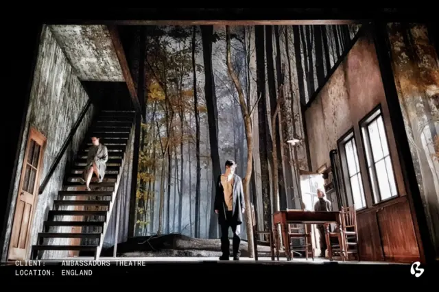 Where trees stand witness to stories untold.
 
A forest brought indoors, echoing mystery and depth. For the stage design of Foxfinder at the Ambassadors Theatre in London, @bigimageuk crafted premium printed cotton drops featuring a forest and tree motif.
 
Set design: Gary McCann
.
.
.
.
.
.
setdesign, setdesigner, scenography, scenicdesign, scenicdesigner, lightdesign, lightdesigner, productiondesign, productiondesigner, big image, printed cotton