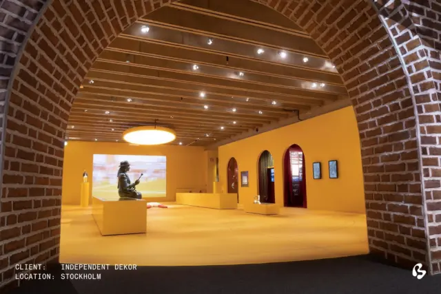 Stepping into the Olympic summer of 1912.

At the National Sports Museum in Stockholm, the exhibition Sunshine Olympics takes visitors back to the summer of 1912, when Sweden hosted its first and only Summer Olympic Games.

Big Image printed the vibrant yellow flooring using our proprietary Clear Stage material. 

With the artwork protected beneath the surface, the flooring maintains its colour and visual impact as visitors explore the exhibition, bringing a little of that Olympic summer sunshine into the space.

@riksidrottsmuseum 

Client: Independent Dekor
Exhibition Producer: Lars Paulsson
Scenographic Design: Lehna Edwall
Photo Credit: Pufferfish Content 
.
.
.
.
.
.
exhibition design, exhibition, stage flooring, production design, scenic design

#147290